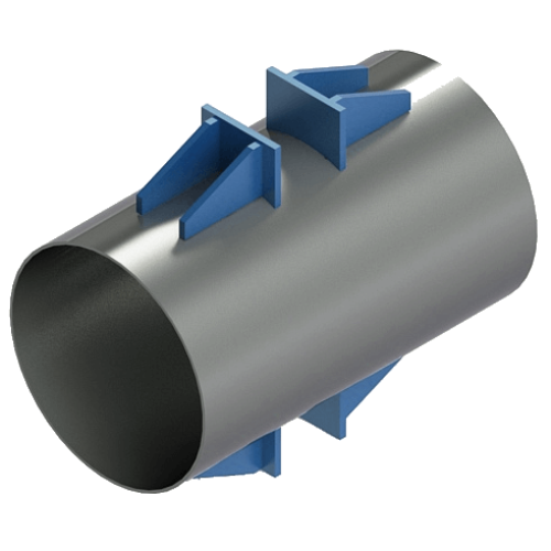 Опора неподвижная лобовая двухупорная усиленная Т6.32 1220х12х400х1504х500 мм Серия 4.903-10 Выпуск 4