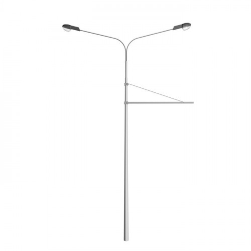 Опора контактной сети граненая фланцевая круглая ТАНС.13.056.000 (ТФГ-1800-10,0-02-ц) 250х500х10 мм