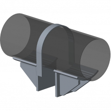 Опора неподвижная хомутовая с дополнительными упорами для тепловых сетей ТС-669.00.00 219х117х216 мм Серия 5.903-13 выпуск 7-95 9,6 кг