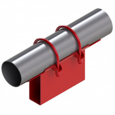 Опора неподвижная хомутовая корпусная для тепловых сетей исп. А22 / АС22 09Г2С 76х50х340х151 мм ОСТ 36-146-88 5,3 кг