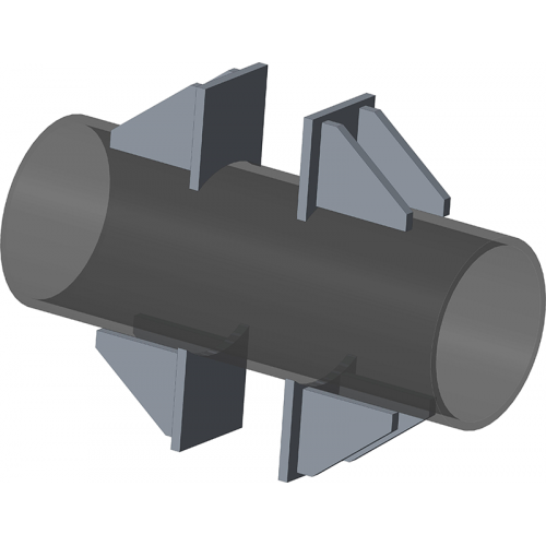 Опора неподвижная двухупорная для тепловых сетей ТС-660.00.00 1020х360х286х1260 мм Серия 5.903-13 выпуск 7-95 52,8 кг