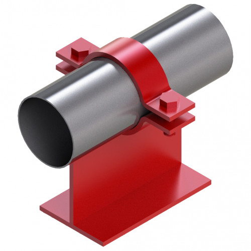 Опора неподвижная хомутовая тавровая для тепловых сетей исп. АС21У 09Г2С 89х100х170х156 мм ОСТ 36-146-88 3,2 кг