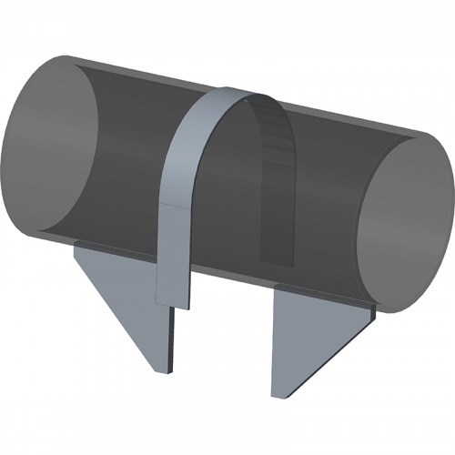 Опора неподвижная хомутовая для тепловых сетей ТС-659.00.00-09 219х40х100 мм Серия 5.903-13 выпуск 7-95 1,5 кг