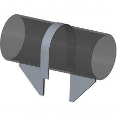 Опора неподвижная хомутовая для тепловых сетей ТС-659.00.00-02 45х25х75 мм Серия 5.903-13 выпуск 7-95 0,4 кг