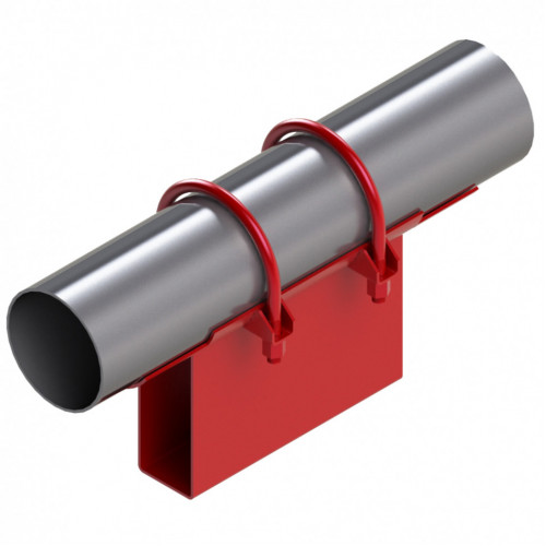 Опора неподвижная хомутовая корпусная для тепловых сетей исп. А21 / АС21 ВСт3 133х80х170х151 мм ОСТ 36-146-88 6,8 кг