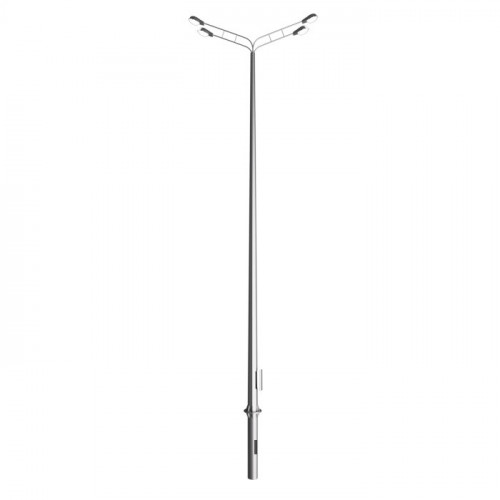 Опора освещения силовая граненая фланцевая круглая МСО-ФГ-30-10-01-ц 09Г2С 180х485х10 мм